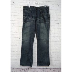 Project Raw Jeans Dark Black Regular Fit Distressed Men's Size 36x32